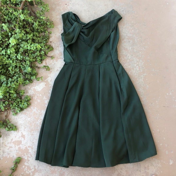 Gal Meets Glam Noelle Twist Neck Satin Dress - Picture 3 of 4